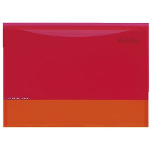 Kokuyo Color Tag A4 Document Wallet Orange/Red