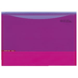 Kokuyo Color Tag A4 Document Wallet Pink/Dark Pink