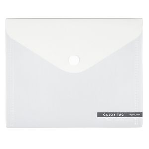 Kokuyo A6 Bi-Color Document Wallet White/Clear