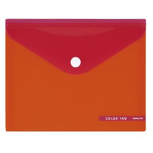 Kokuyo A6 Bi-Color Document Wallet Orange/Red