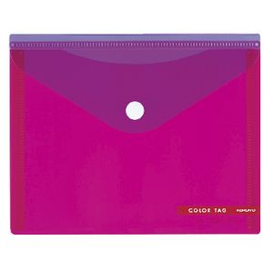 Kokuyo A6 Bi-Color Document Wallet Pink/Dark Pink