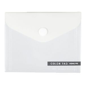 Kokuyo Bi-Color Document Wallet Small White/Clear