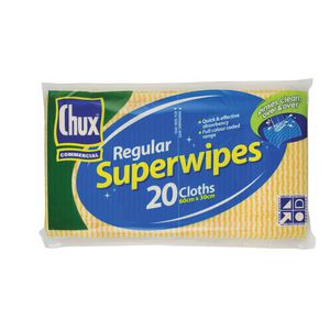 Chux Superwipes 60cm x 30cm Yellow 20 Pack