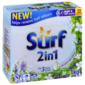 Surf Herbals Laundry Powder Top & Front Loader 1kg