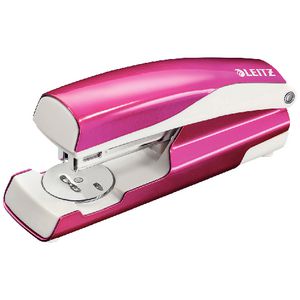 Leitz Wow Metal Half Strip Stapler Pink