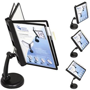 Arnos Swinga A4 Desk Panel Display Black 5 Page