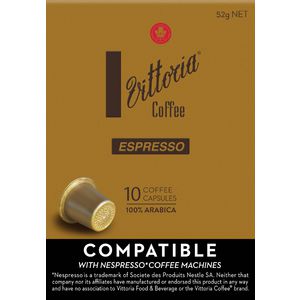 Vittoria Espresso Coffee Capsules 10 Pack