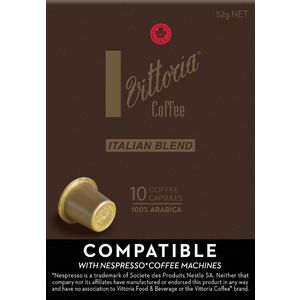 Vittoria Italian Coffee Capsules Pack 10