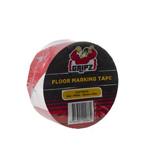 Gripz Floor Marking Tape 48mm x 33m Red and White