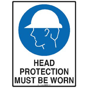 Mills Display Head Protection Sign 225 x 300mm