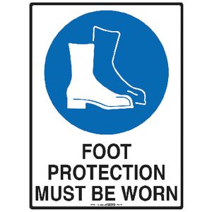 Mills Display Foot Protection Sign 225 x 300mm