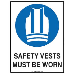 Mills Display Safety Vests Sign 225 x 300mm