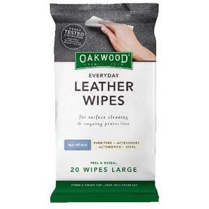 Oakwood Everyday Leather Wipes 20 Pack