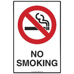 Mills Display No Smoking Sign 225 x 300mm