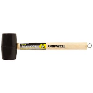 Gripwell 12oz Rubber Mallet with Wooden Handle