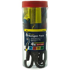 Gripwell Flat Bungee Straps Assorted 6 Pack