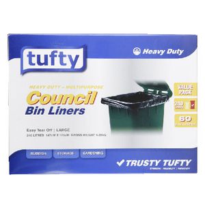 Tufty 240L Bin Liners 60 Pack