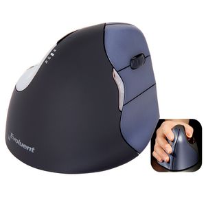 Evoluent Wireless Vertical Mouse 4 Right Black and Purple