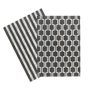 Letter File A4 Single Printed Grey Chevron