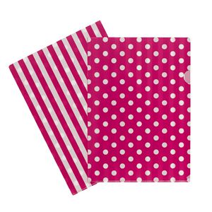 Letter File A4 Single Printed Hot Pink Spot