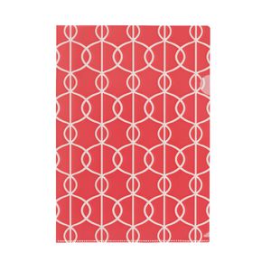 Letter File A4 Single Printed Mid Pink Circle