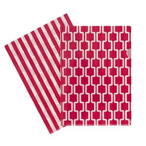 Letter File A4 Single Printed Raspberry Chevron