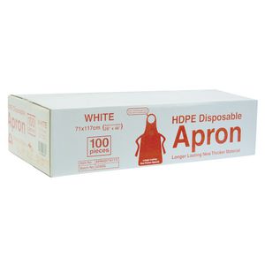 Livingstone Disposable Apron White 100 Pack
