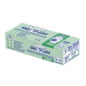 Universal Skin Shield Powder Free Latex Glove Large 100 Pack