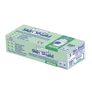 Universal Skin Shield Powder Free Latex Glove Medium 100 Pack