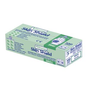 Universal Skin Shield Powder Free Latex Glove Small 100 Pack