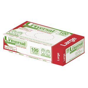 Universal Low Powder Vinyl Glove Large 100 Pack