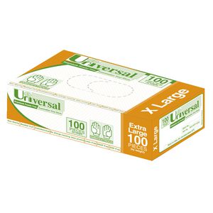 Universal Powder Free Vinyl Glove Extra Large 100 Pack