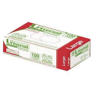 Universal Powder Free Vinyl Glove Large 100 Pack