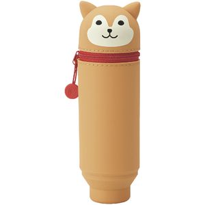 Smart Fit Single Zip Stand Up Silicone Pencil Case Dog