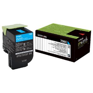 Lexmark 708C Return Toner Cartridge Cyan