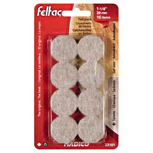 Madico Feltac Floor Protectors 29mm Round Beige 16 Pack