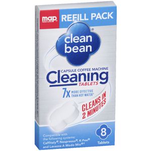 Clean Bean Capsule Coffee Machine Cleaning Tablets 8 Pack