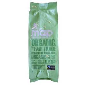 Map Fairtrade Organic Coffee Beans 1kg