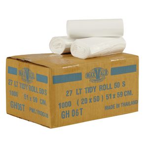 MaxValu Bin Liners 27L White 1000 Pack