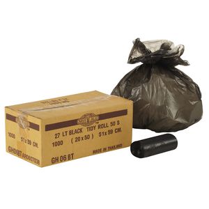 MaxValu Bin Liners 27L Black 1000 Pack