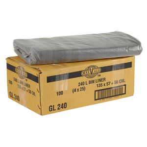 MaxValu Extra Strength Bin Liners 240L 100 Pack