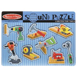 Melissa and Doug Wooden Puzzle Construction Tools