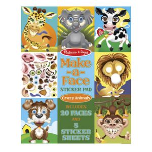Melissa & Doug Make-a-Face Crazy Animals Stickers