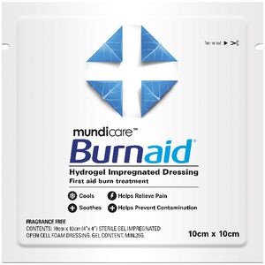 Mundicare Burnaid Dressing 10 x 10cm