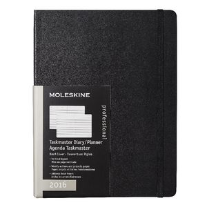 Moleskine 2016 Hard Cover XL Weekly Taskmaster Diary Black