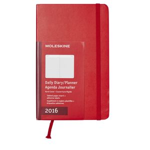 Moleskine 2016 Hard Cover Large Daily Diary Scarlet Red