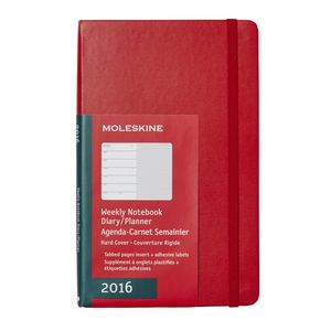 Moleskine 2016 Hard Cover Large Weekly Notebook Scarlet Red