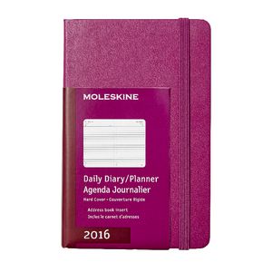 Moleskine 2016 Hard Cover Pocket Daily Diary Mauve Purple