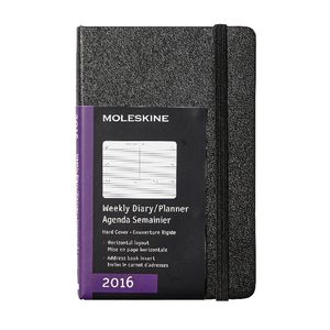 Moleskine 2016 Hard Cover Pocket Weekly Horizontal Diary