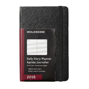 Moleskine 2016 Hard Cover Large Daily Diary Black